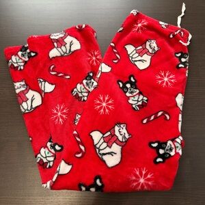 Cozy Red Pajamas with Cute Animal Print